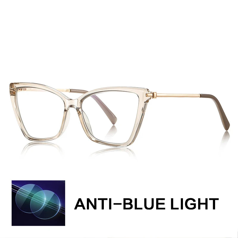 Gatenac Women's Full Rim Cat Eye Tr 90 Titanium Reading Glasses Gx2234