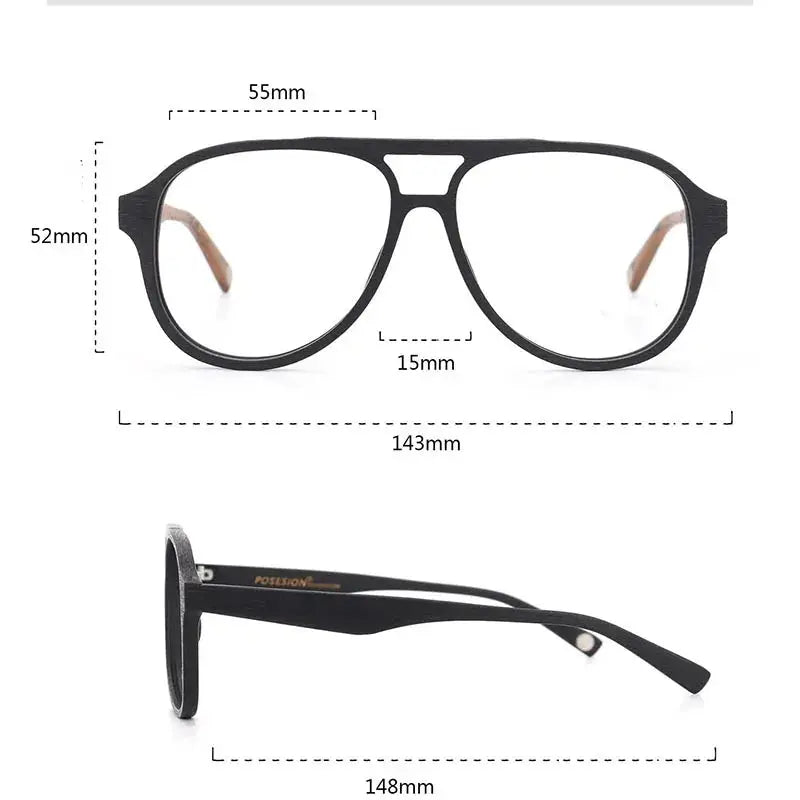 Hdcrafter Unisex Full Rim Double Bridge Oval Acetate Frames 892000 — view 2 | Hdcrafter Eyeglasses at FuzWeb