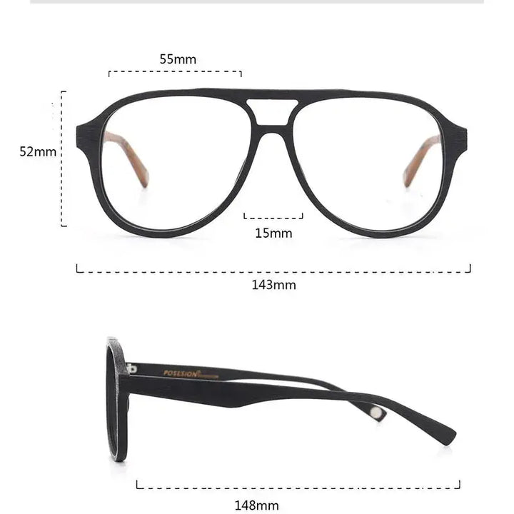 Hdcrafter Unisex Full Rim Double Bridge Oval Acetate Frames 892000 — view 2 | Hdcrafter Eyeglasses at FuzWeb