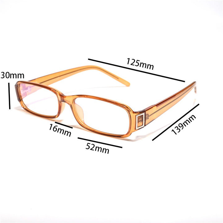 Cubojue Unisex Full Rim Rectangle Tr 90 Titanium Presbyopic Reading Glasses 4430p Reading Glasses Cubojue   