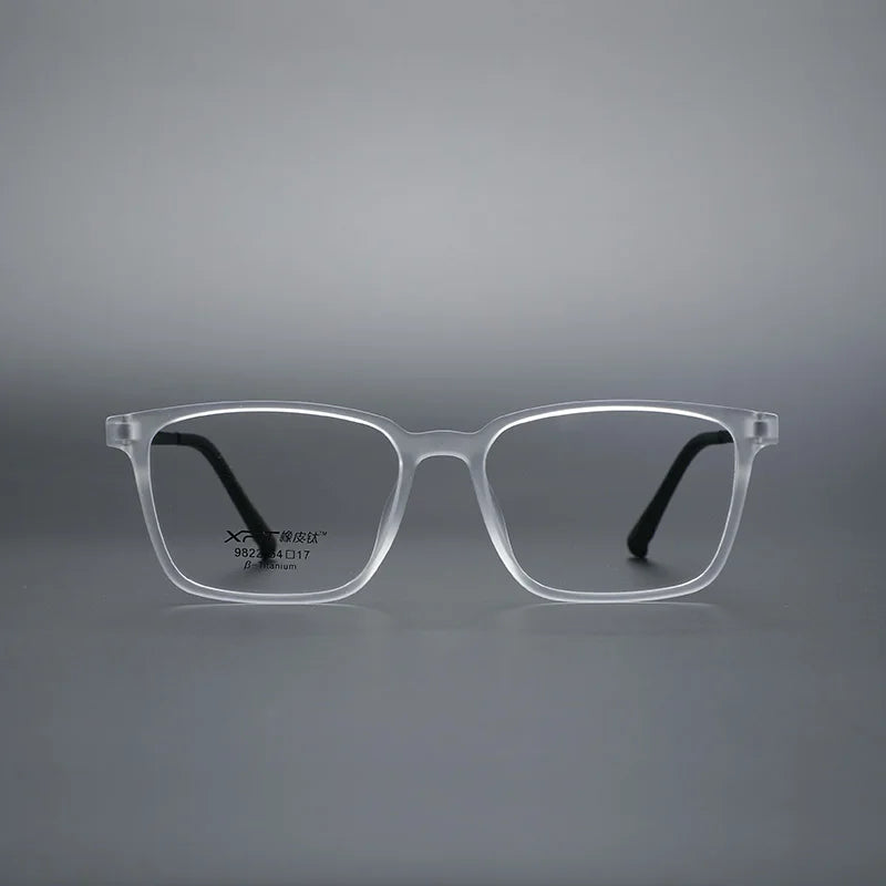 Momoja Unisex Full Rim Square Tr 90 Rubber Titanium Eyeglasses 79822