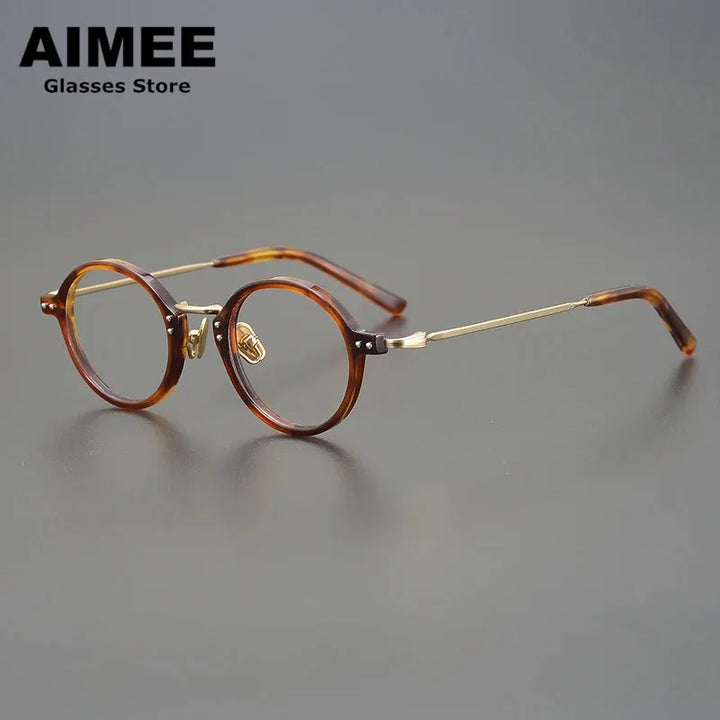 Aimee Women's Full Rim Oval Round Titanium Acetate Eyeglasses 692616
