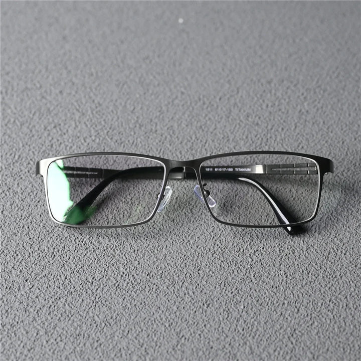 Cubojue Unisex Full Rim Big  Square Titanium Reading Glasses 671811
