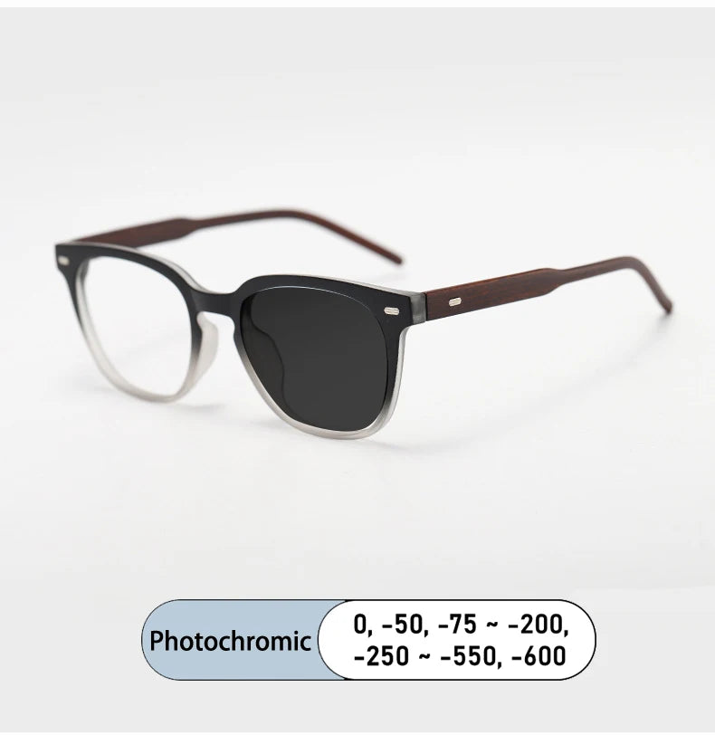 Kocolior Unisex Full Rim Square Tr 90 Alloy Photochromic Reading Glasses 375235