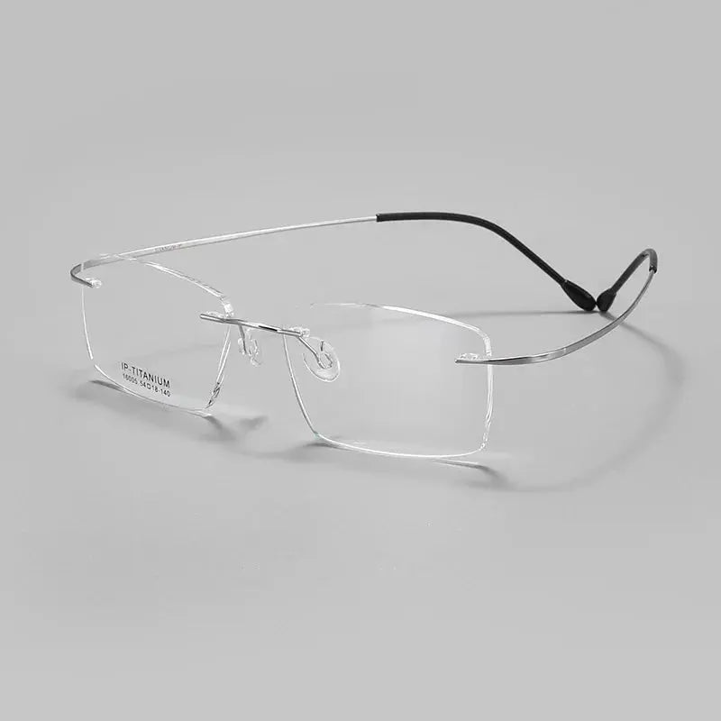 Gmei 160029 Unisex Rimless Square Hingeless Titanium Frames FuzWeb