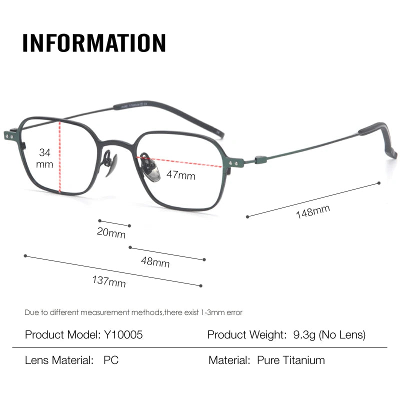 Muzz Y10005 unisex IP titanium prescription eyeglasses — view 2