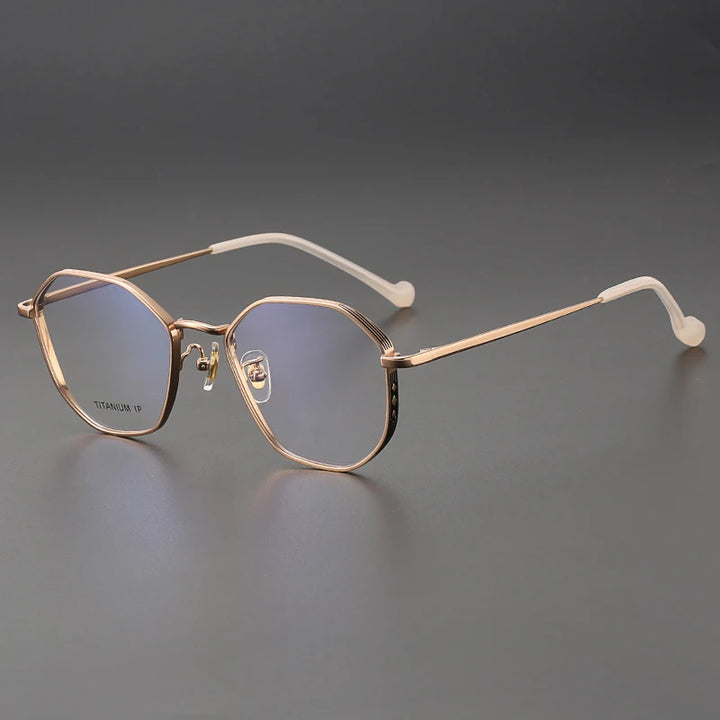 Aror Unisex Full Rim Polygon Oval Titanium Eyeglasses 610032