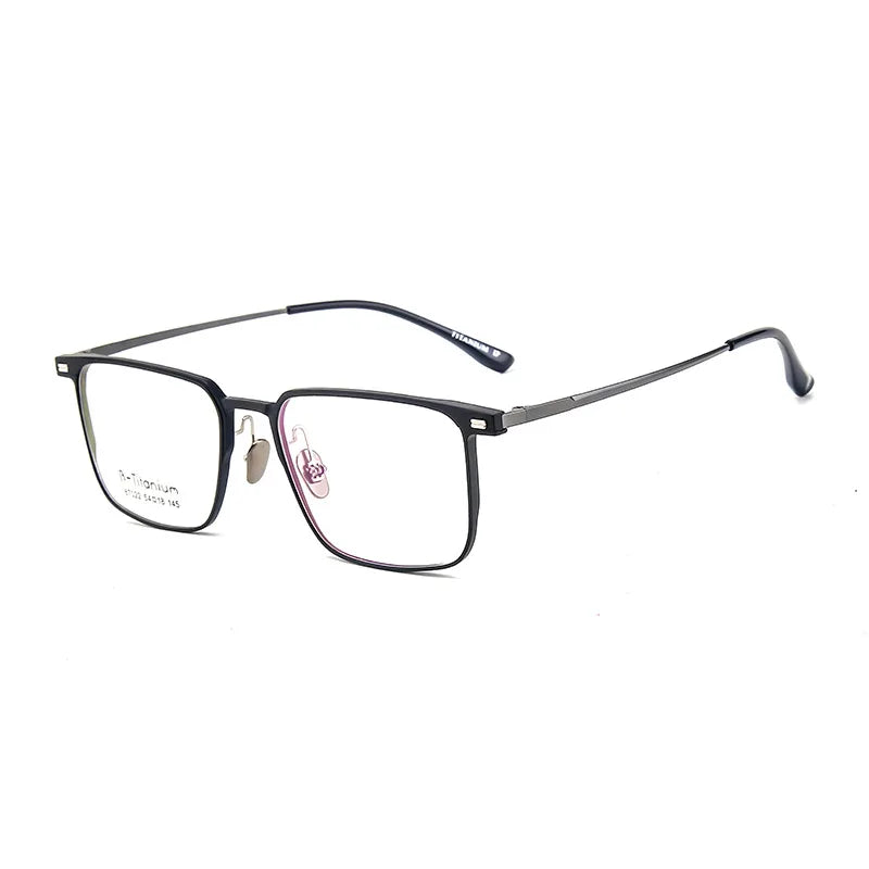 Momoja Men's Full Rim Square Al Mg Titanium Eyeglasses 787022