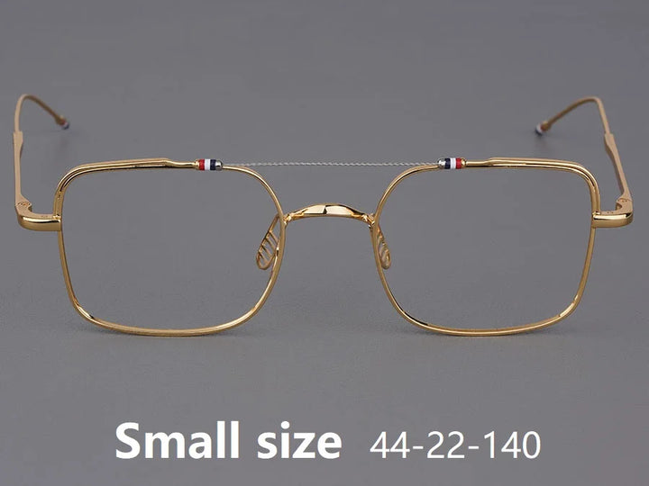 Bobbie Unisex Full Rim Square Double Bridge Titanium Eyeglasses 909909