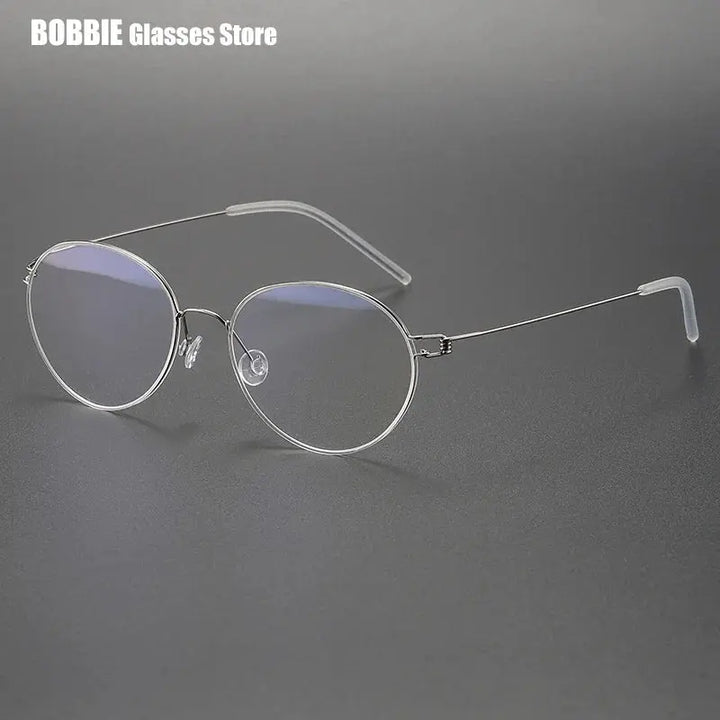 Bobbie 175343 Women’s Screwless Full Rim Oval Titanium Frames FuzWeb
