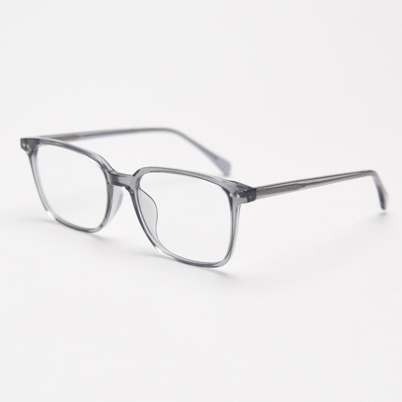 CCspace Unisex Full Rim Square Tr 90 Titanium Eyeglasses 56787 Full Rim CCspace C3Grey  