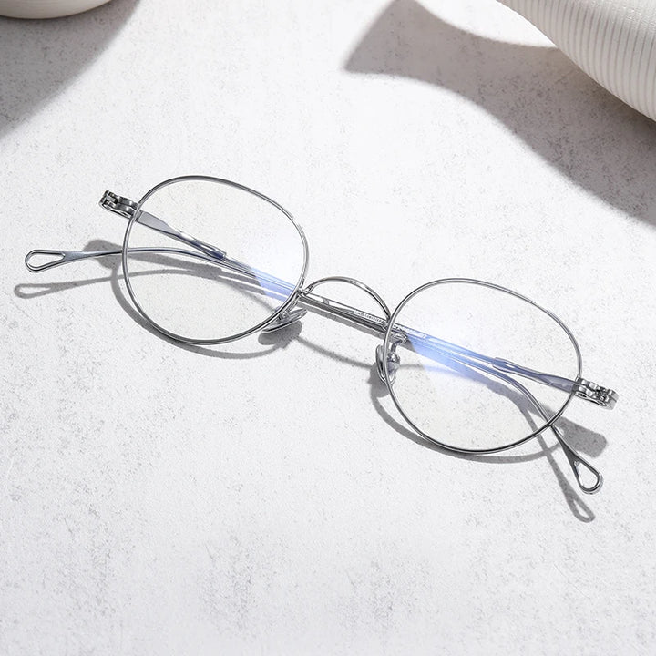 Black Mask Women's Full Rim Oval Round Titanium Eyeglasses 859027