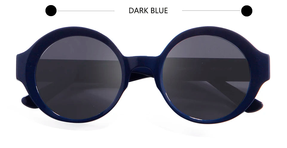 Esnbie Unisex Full Rim Round Thick Acetate Sunglasses 220071