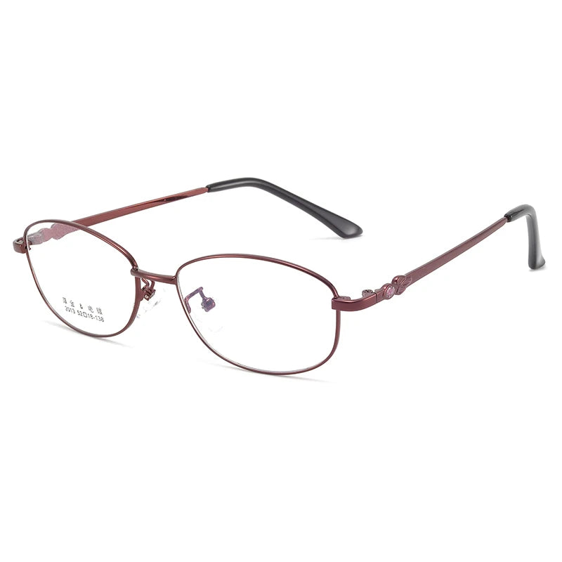 Bclear Women's Full Rim Oval Alloy Eyeglasses My2013 Full Rim Bclear Red  