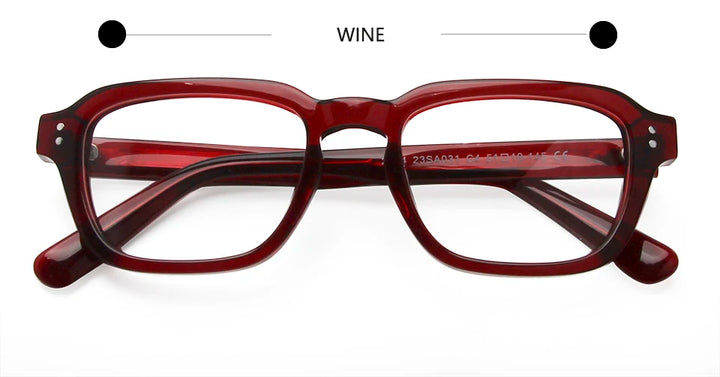 Esnbie Unisex Full Rim Square Brow Line Acetate Eyeglasses
