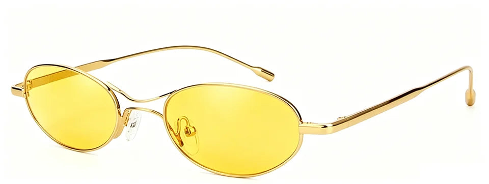 Esnbie Unisex Full Rim Oval Alloy Sunglasses 25S-M183SUN-1