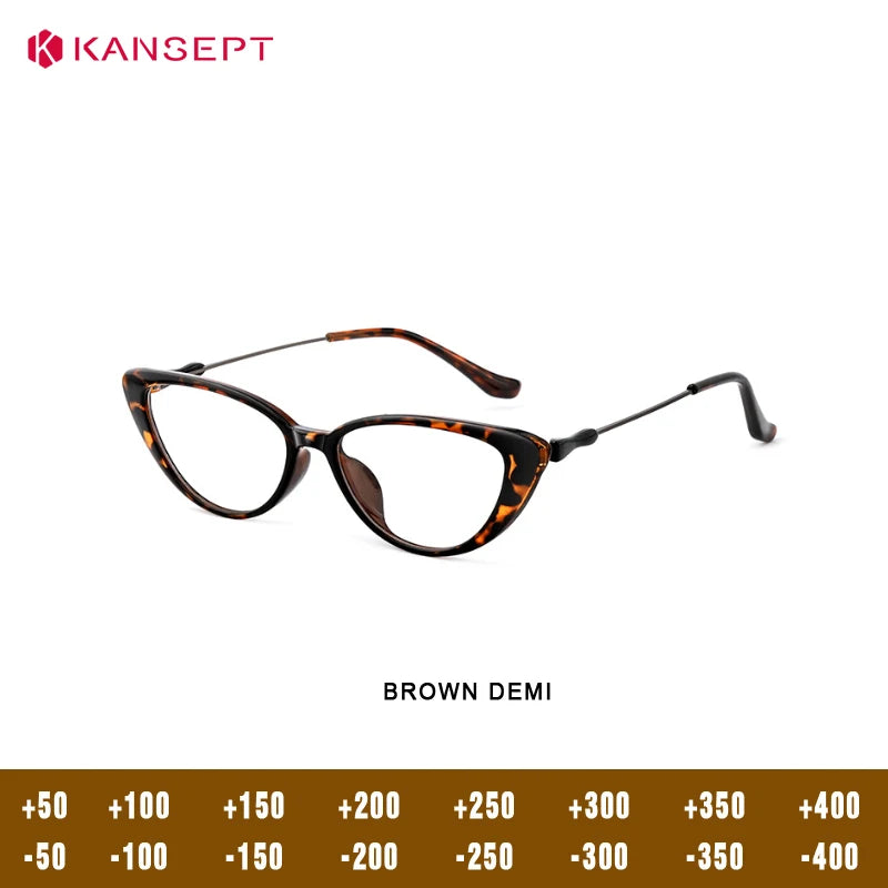 Kansept Women's Full Rim Cat Eye Tr 90 Titanium Reading Glasses 72383