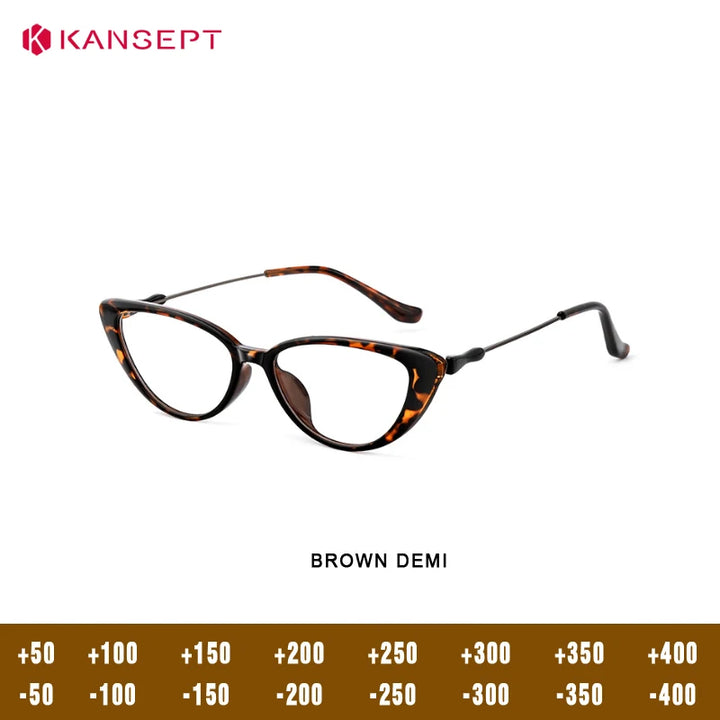 Kansept Women's Full Rim Cat Eye Tr 90 Titanium Reading Glasses 72383