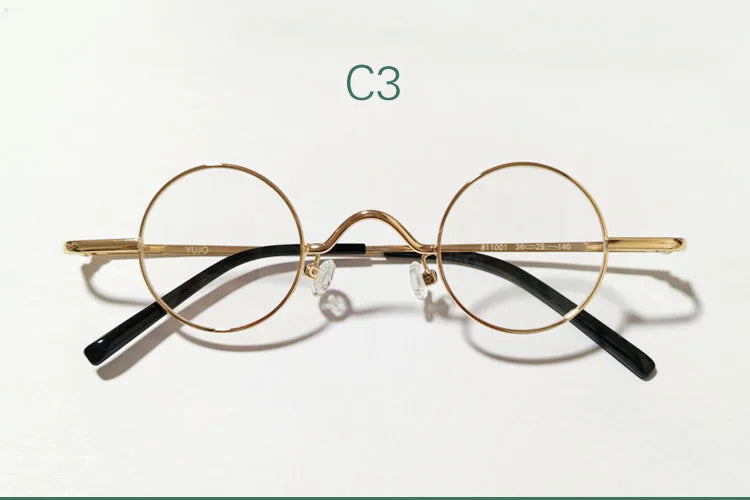 Yujo Women's Full Rim Round Alloy 36 mm Φ Reading Glasses 14125