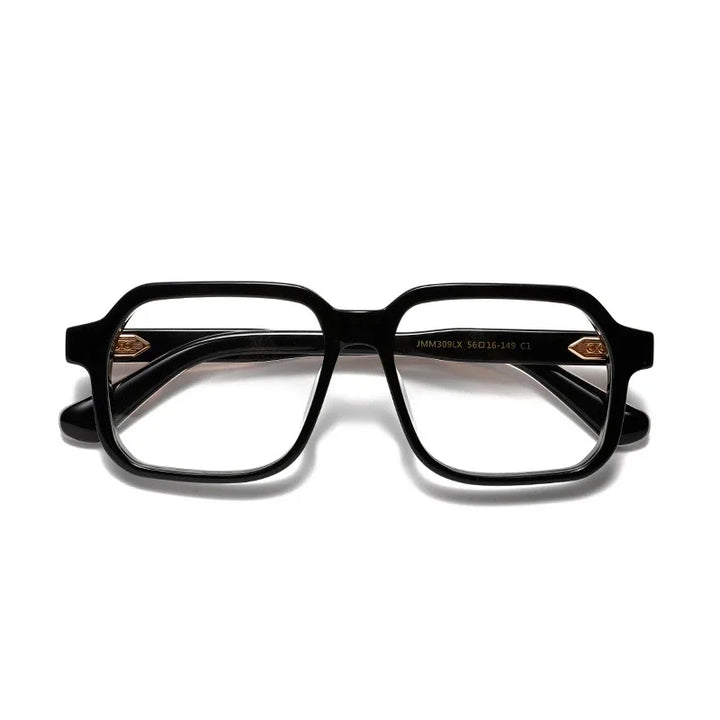 Aror Unisex Full Rim Brow Line Square Acetate Eyeglasses 49309