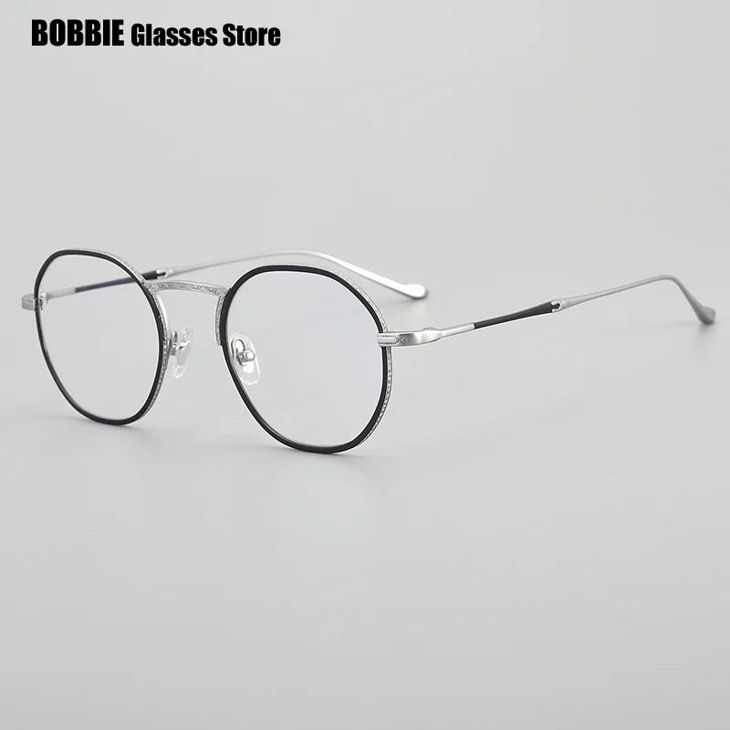Bobbie Unisex Full Rim Square Round Acetate Titanium Eyeglasses 795923