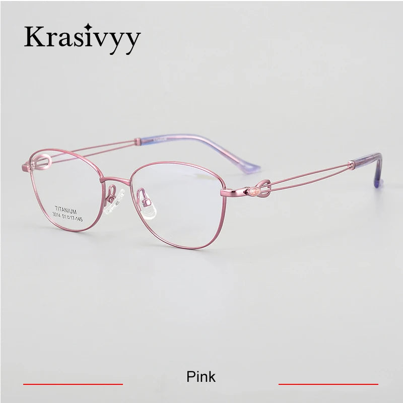 Krasivyy Women's Full Rim Oval Round Square Eyeglasses 443014 Full Rim Krasivyy Pink  