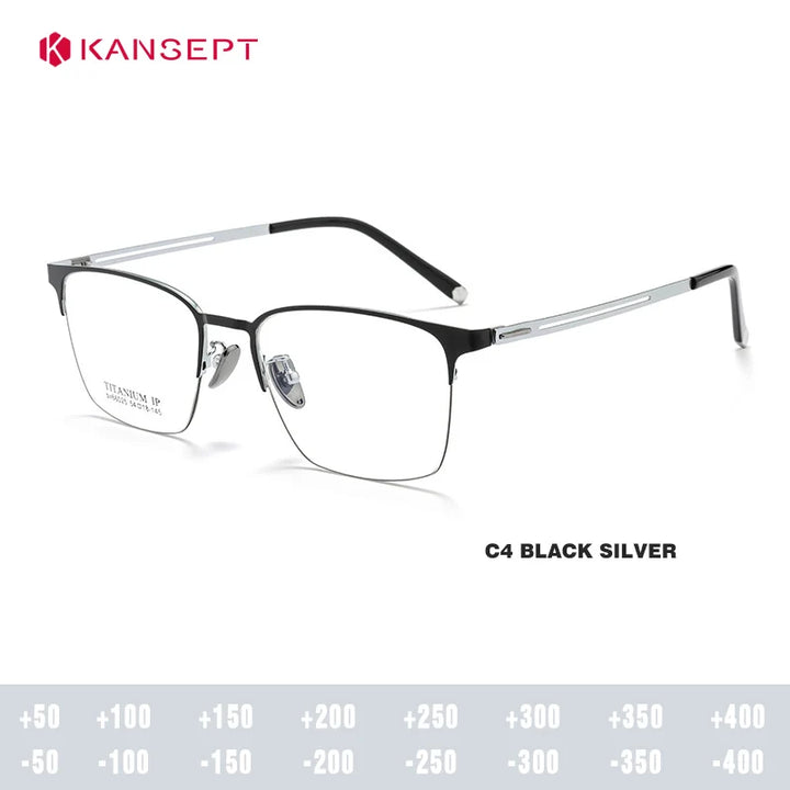 Kansept Unisex Full Rim Square Alloy Reading Glasses 60625