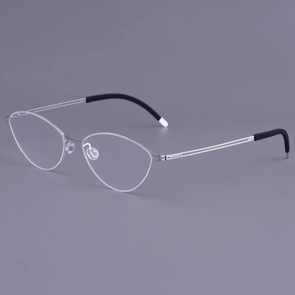 Bobbie 465951 Women’s Screwless Full Rim Oval Titanium Frames FuzWeb