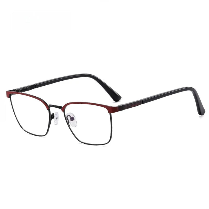 Momoja Women’s Full Rim Square Alloy Spring Hinge Eyeglasses 91704