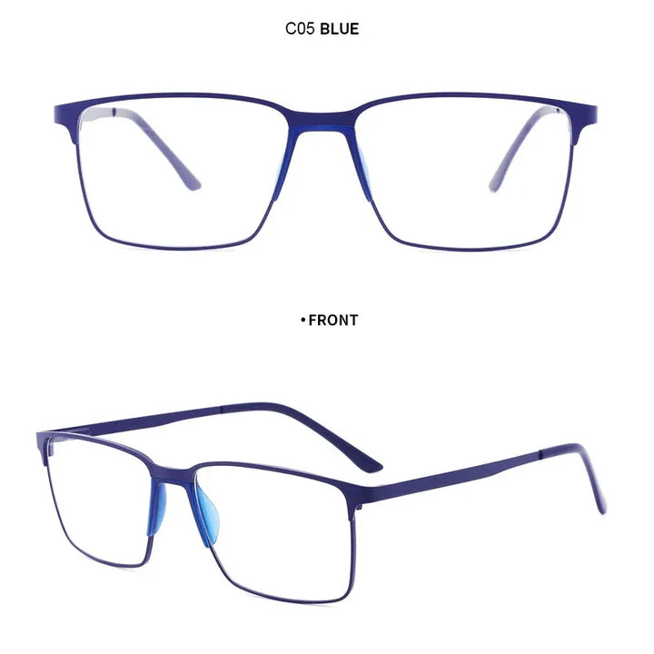 Kansept Men's Full Rim Square Alloy Eyeglasses P8501 Full Rim Kansept M6 BLUE  