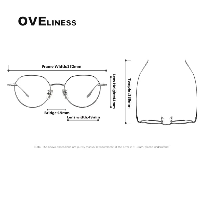 Oveliness Women's Full Rim Flat Top Oval Titanium Eyeglasses 614176