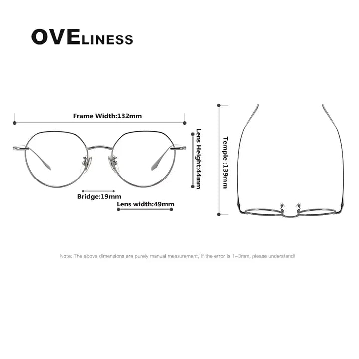 Oveliness Women's Full Rim Flat Top Oval Titanium Eyeglasses 614176