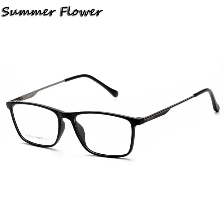 Summer Flower Women's Full Rim Square Tr 90 Titanium Eyeglasses 700094