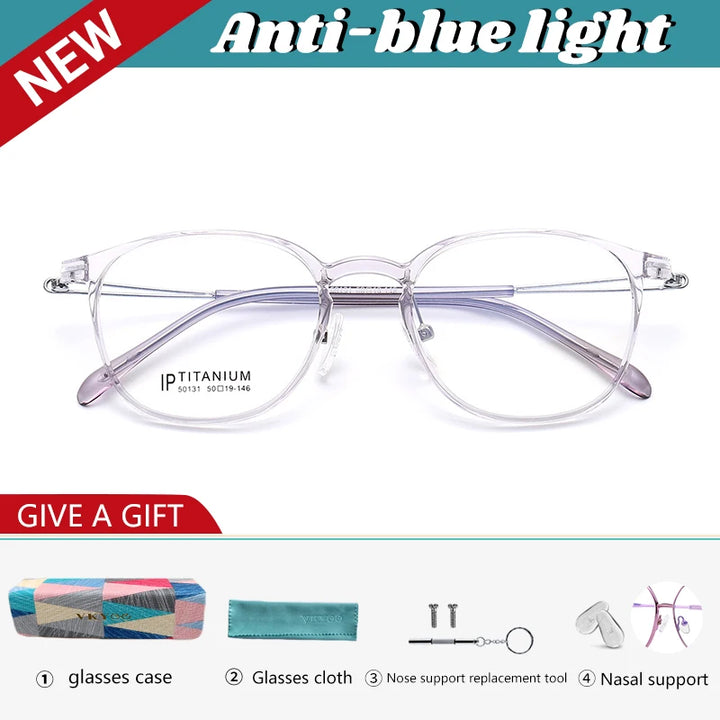 Vicky Women's Full Rim Oval Round Tr 90 Titanium Reading Glasses 50131