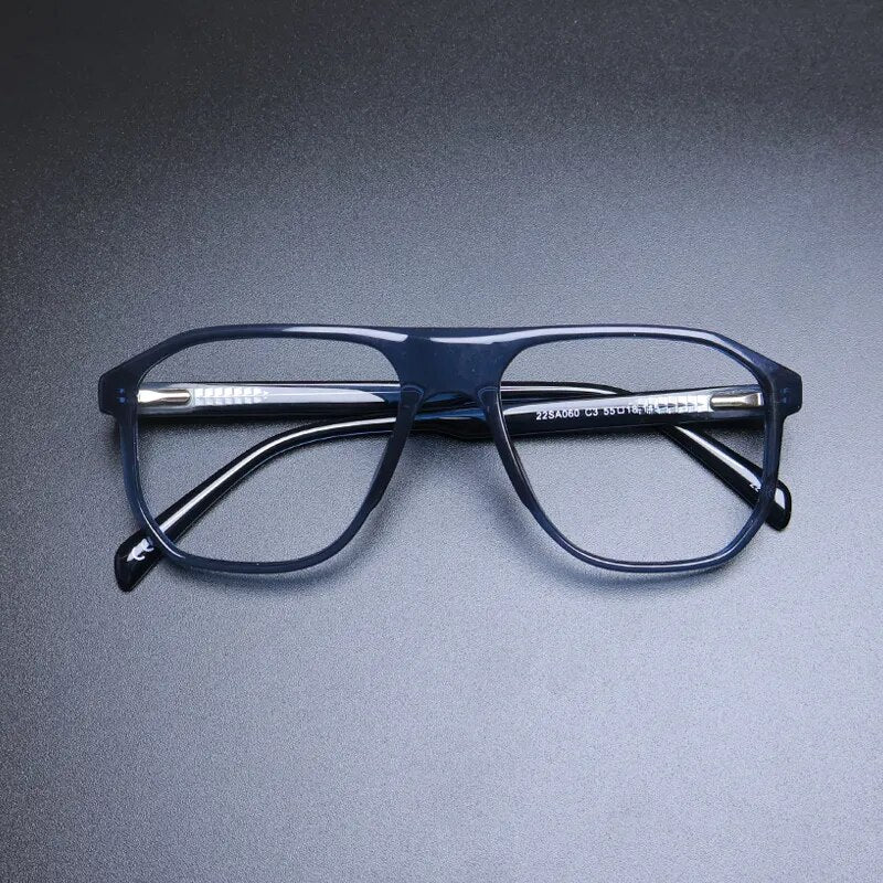 Gatenac Unisex Full Rim Square Acetate Eyeglasses Gxyj1135 Full Rim Gatenac   