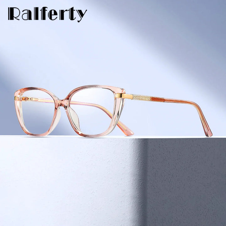 Ralferty Women's Full Rim Square Tr 90 Cp Alloy Eyeglasses 82278