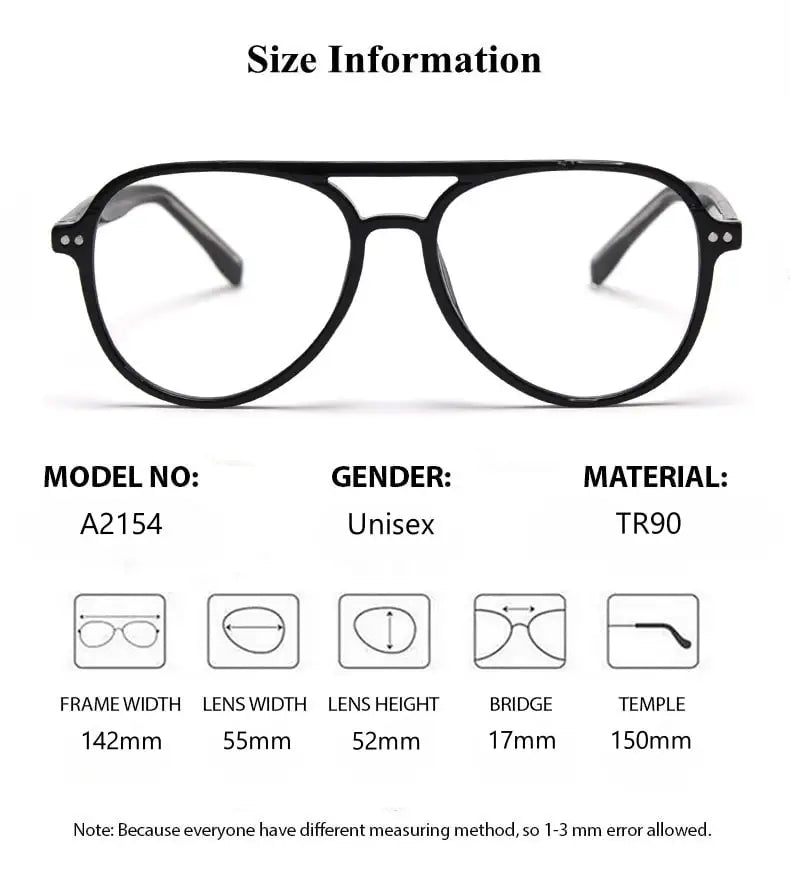 Summer Flower Unisex Full Rim Oval Double Bridge Tr 90 Titanium Eyeglasses 62154
