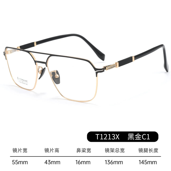 Bclear Men Full Rim Square Alloy Eyeglasses BSF-T1213X