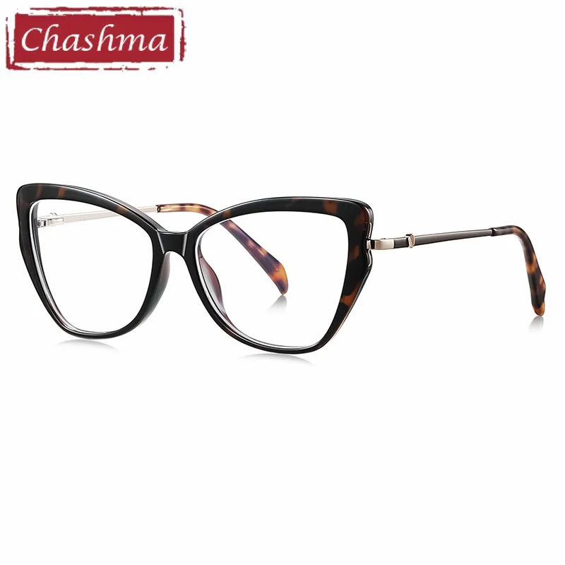 Chashma Ochki Women's Full Rim Cat Eye Tr 90 Alloy Eyeglasses 881236