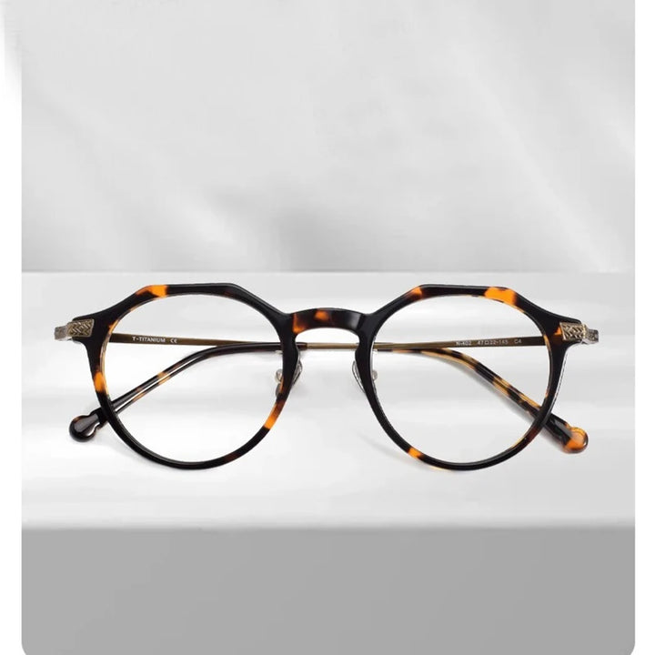 Blackmask Unisex Full Rim Round Titanium Eyeglasses BM-S402