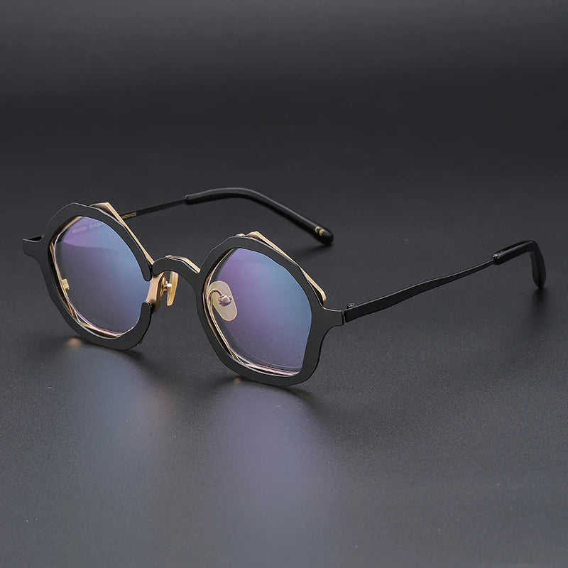 Muzz 0100 men's oval IP titanium acetate prescription eyeglasses — view 6