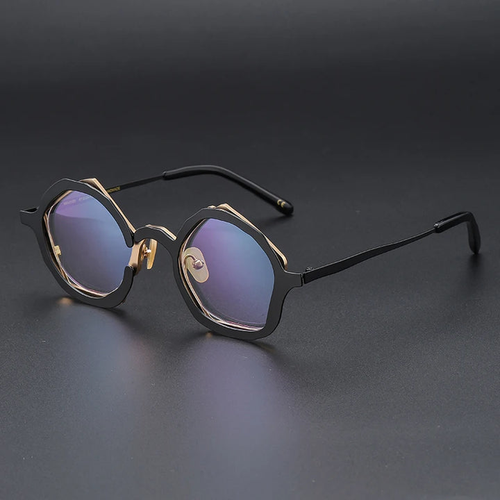 Muzz 0100 men's oval IP titanium acetate prescription eyeglasses — view 6