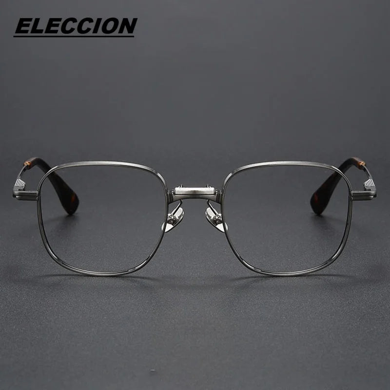 Eleccion Unisex Full Rim Square Titanium Eyeglasses 3151