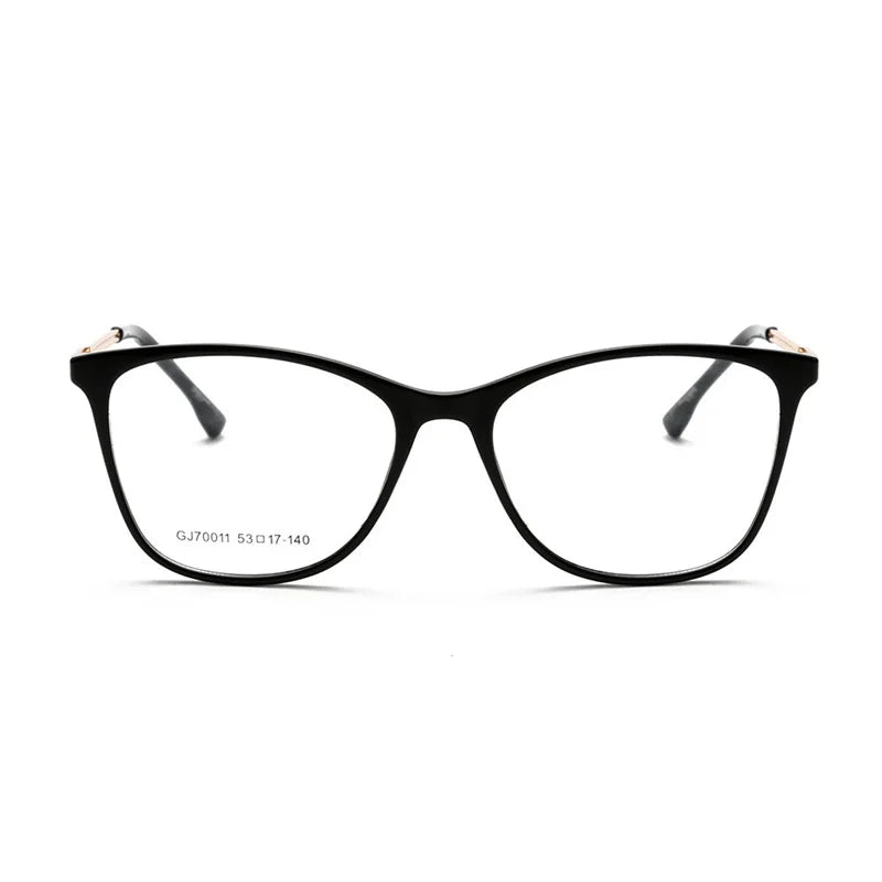 Summer Flower Women's Full Rim Square Cat Eye Tr 90 Titanium Eyeglasses 70011