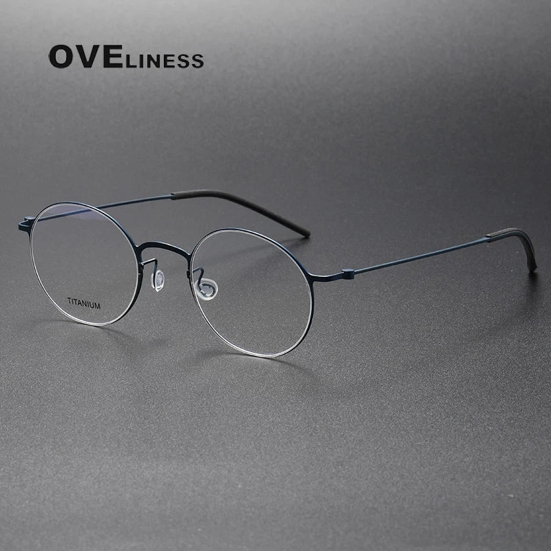 Oveliness Women's Full Rim Oval Round Titanium Eyeglasses 395504