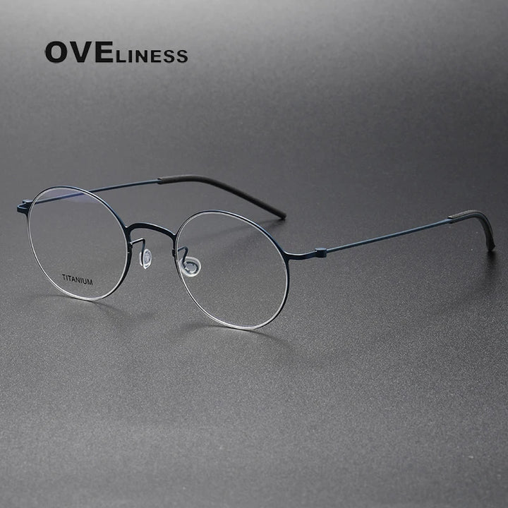 Oveliness Women's Full Rim Oval Round Titanium Eyeglasses 395504
