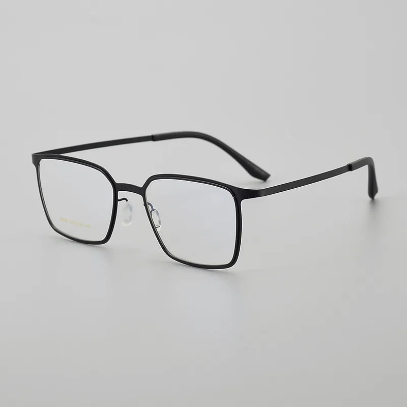 Hewei Unisex Full Rim Square Cat Eye Titanium Eyeglasses 6690 Full Rim Hewei black  