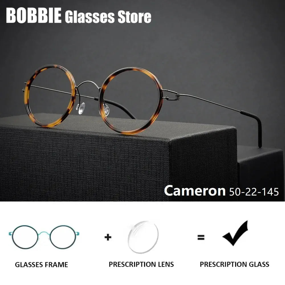 Bobbie 504522 Women’s Titanium Full-Rim Round Frames — view 2 | Bobbie at FuzWeb