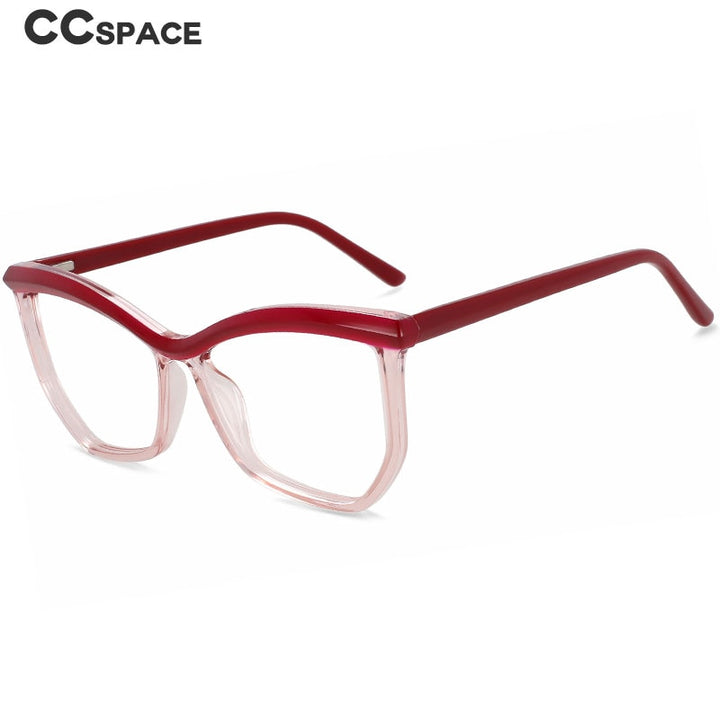 CCSpace Women's Full Rim Square Cat Eye Tr 90 Eyeglasses 55998 Full Rim CCspace   