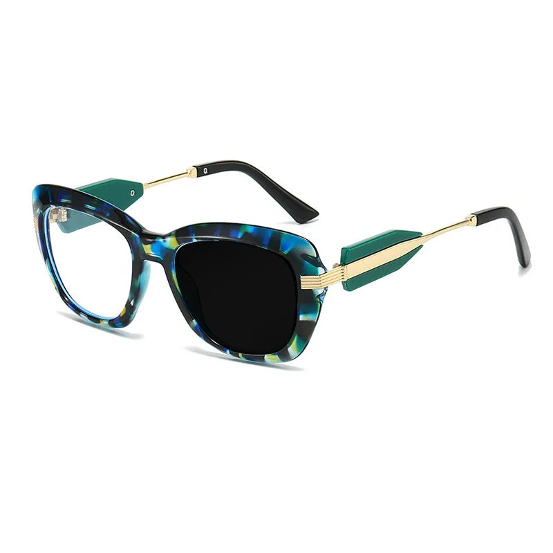 Kocolior Women's Full Rim Cat Eye Tr 90 Alloy Photochromic Reading Glasses 763255